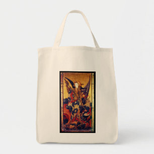 Bolso De Tela El diablo de San Miguel como caballero medieval
