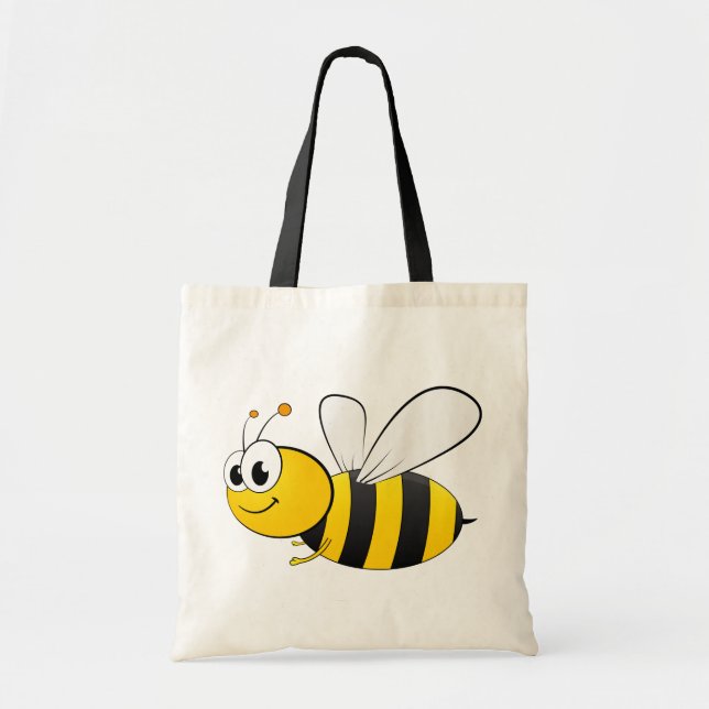 Bolso De Tela El dibujo animado lindo manosea la abeja (Frente)