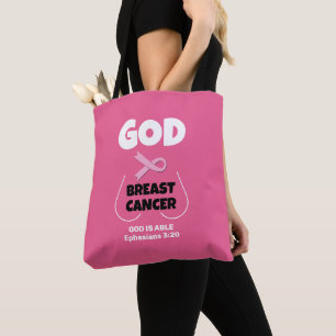Bolso De Tela EL DIOS cristiano ES MAYOR QUE EL CÁNCER DE MAMA