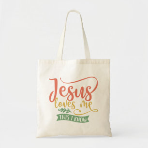 Bolso De Tela El Diseño Cristiano Jesús Me Ama. Esto lo sé