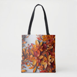 Bolso De Tela El diseño de patrón floral naranja