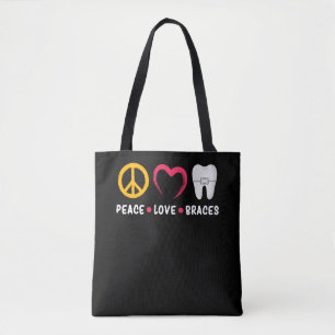 Bolso De Tela El divertido amor ortodoncista por la paz se acerc