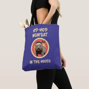 Bolso De Tela El divertido hip-hop Wombat en la casa