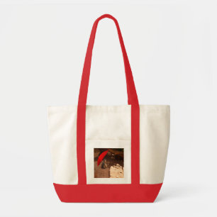 Bolso De Tela El divertido Sun Smart Meerkat Bajo El Paraguas,