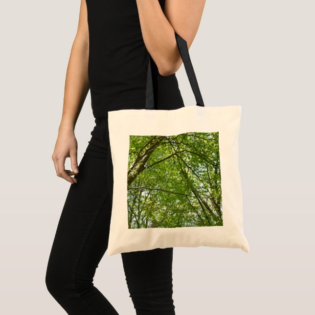 Bolso De Tela El dosel de la primavera deja la naturaleza verde (Anverso (producto))