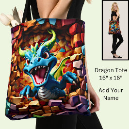 Bolso De Tela El dragón azul Aqua Bebé que atraviesa