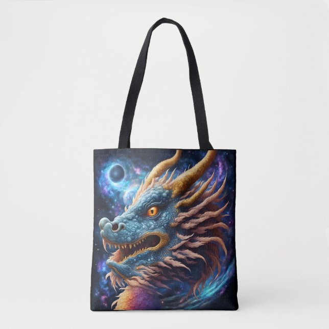 Bolso De Tela El dragón cósmico (Anverso)