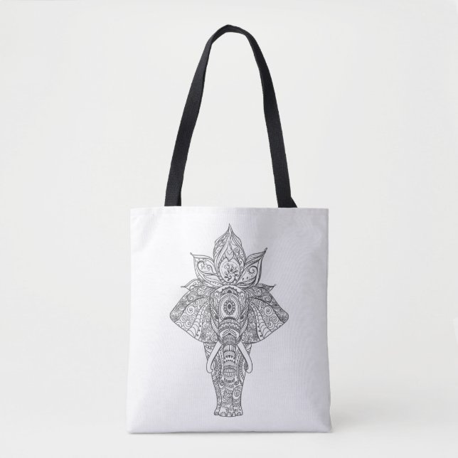 Bolso De Tela El elefante inspiró 3 (Anverso)