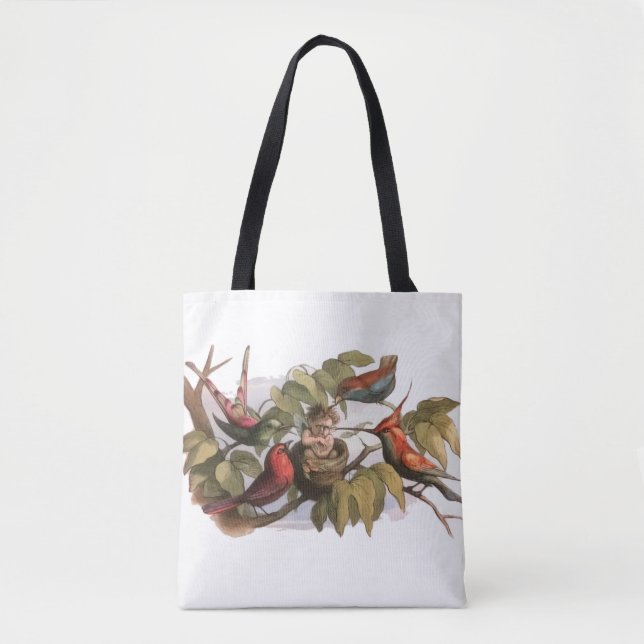 Bolso De Tela El elfo de Woodland en el nido: hada del primo de  (Anverso)