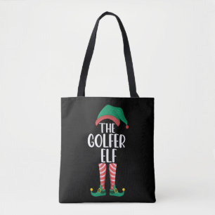 Bolso De Tela El Elfo Golfista Golf Familia Navideña Emparentada