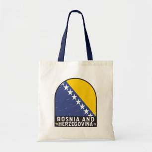 Bolso De Tela El emblema de la bandera de Bosnia y Herzegovina e