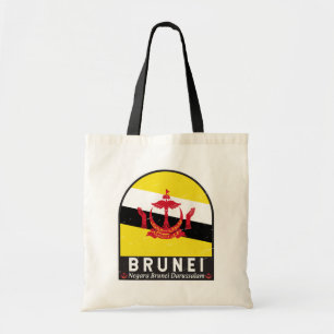 Bolso De Tela El emblema de la bandera de Brunéi con mal sabor v