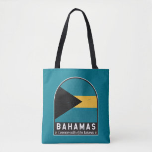 Bolso De Tela El emblema de la bandera de las Bahamas es un mal 