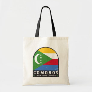 Bolso De Tela El emblema de la bandera de las Comoras con proble