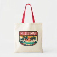 El emblema retro de las Islas Vírgenes de St Thoma