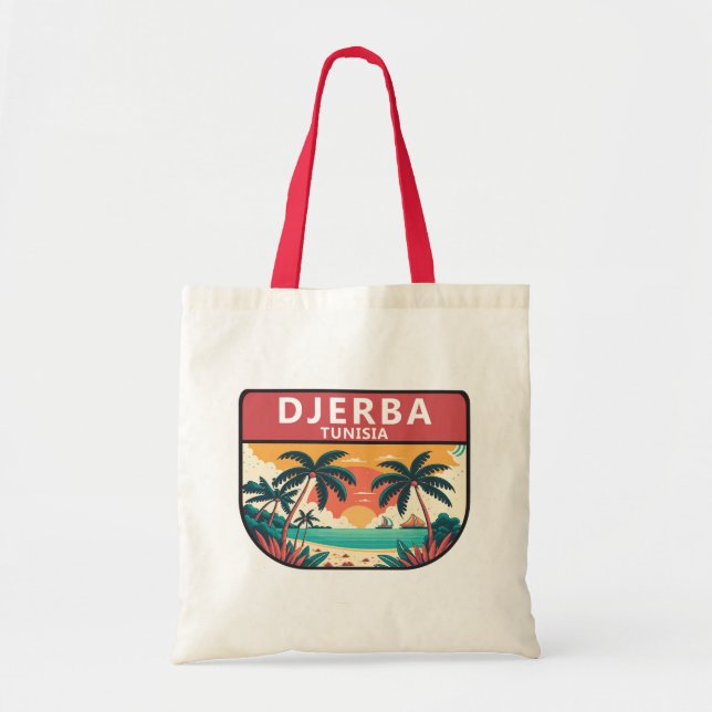 Bolso De Tela El emblema retro de Túnez de Djerba (Frente)