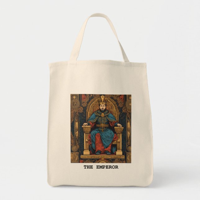 BOLSO DE TELA EL EMPEROR - TARJETA DE TAROT (Frente)