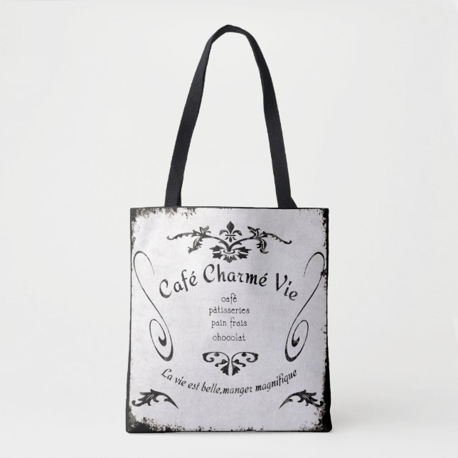 Bolso De Tela El encantador café de la vida (Anverso)