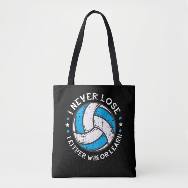 Bolso De Tela El equipo de motivación del jugador de voleibol qu (Anverso)