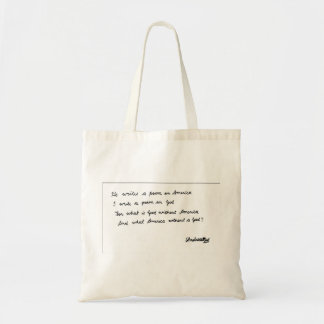 Bolso De Tela Él escribe un poema sobre América