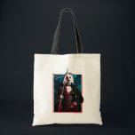 Bolso De Tela El escuadrón suicida | Harley Quinn y Green Ferns<br><div class="desc">Harley Quinn parado frente a helechos verdes en una frontera roja.</div>