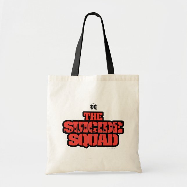 Bolso De Tela El escuadrón suicida | Logo rojo y negro (Frente)