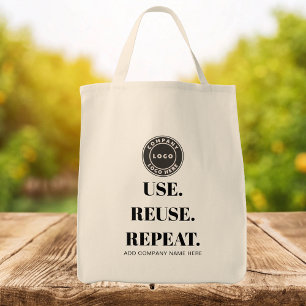 Bolso De Tela El eslogan de su logotipo comercial y el nombre de