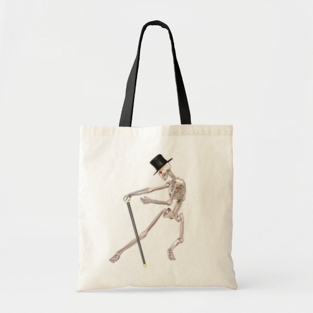 Bolso De Tela El esqueleto bailarín (Frente)