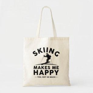 Bolso De Tela El esquí me hace feliz no tanto