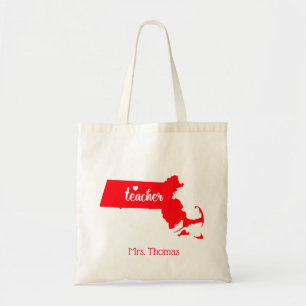 Bolso De Tela El estado de Massachusetts personalizó el tote de
