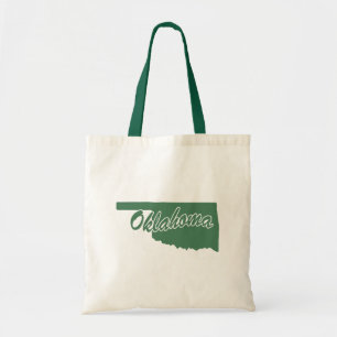 Bolso De Tela El estado verde forestal de Oklahoma forma Tote Ba