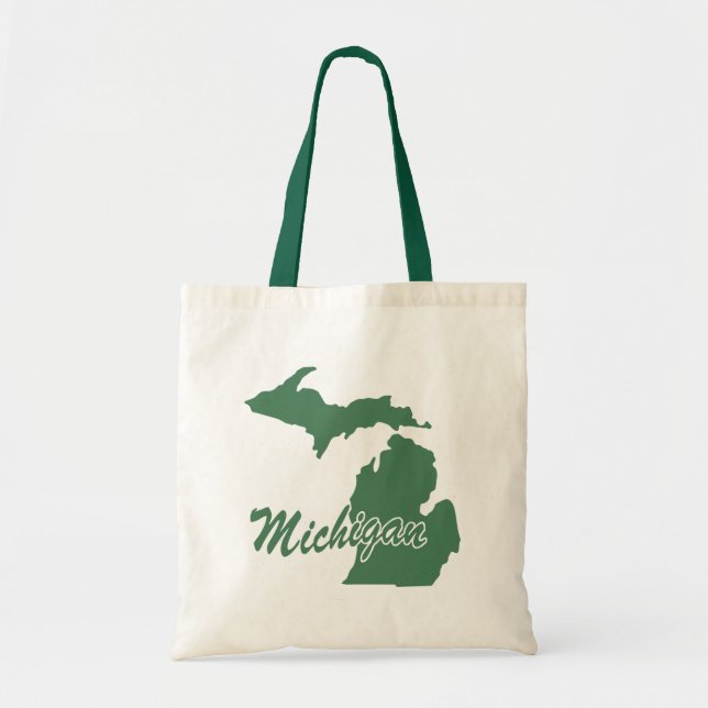 Bolso De Tela El estado verde forestal Michigan Tote Bag (Frente)