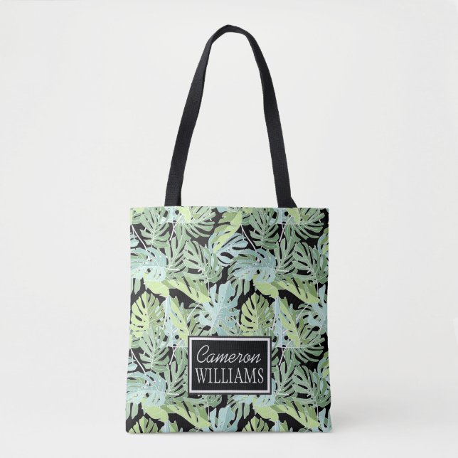 Bolso De Tela El estampado de flores el | de la selva añade su (Anverso)