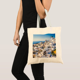 Bolso De Tela El estilo de la isla de Santorini con impresionant