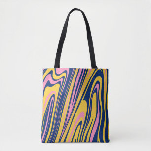 Bolso De Tela El estilo de los años 60 tiene fondo de ondas de c