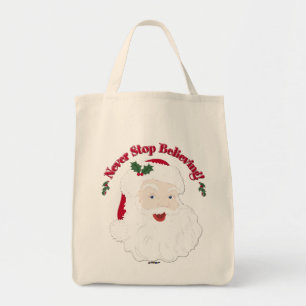Bolso De Tela El estilo vintage de Santa nunca deja de creer