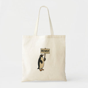 Bolso De Tela El extraño pingüino resiste la protesta contra los