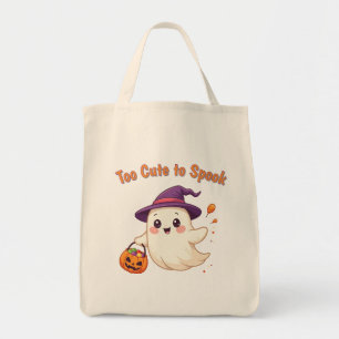 Bolso De Tela El fantasma de Halloween es "demasiado lindo para