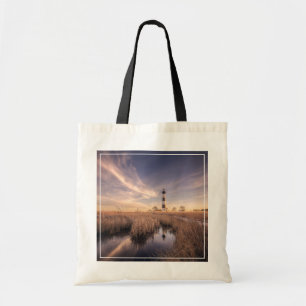 Bolso De Tela El faro de la isla de Bodie en la puesta del sol