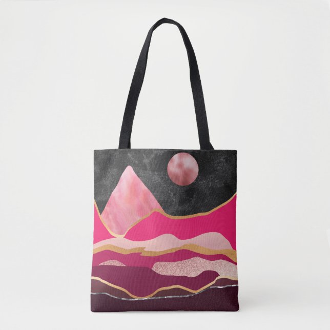 Bolso De Tela El fascinante paisaje montañoso abstracto del esti (Anverso)