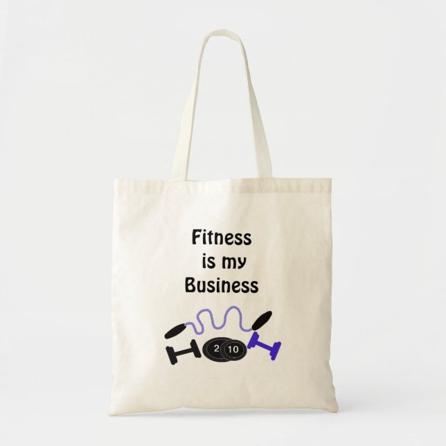 Bolso De Tela El fitness es mi negocio (Frente)