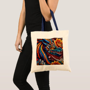 Bolso De Tela "El florecimiento del dragón"