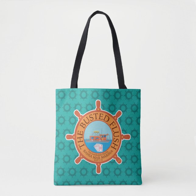 Bolso De Tela El Flush Busted (Aqua) - (Anverso)