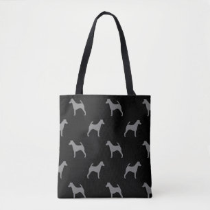 Bolso De Tela El fox terrier liso siluetea el modelo