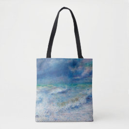 Bolso De Tela El Fuego De Renoir. Impresionismo náutico azul. Ma
