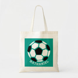 Bolso De Tela El fútbol personalizado de los niños se divierte