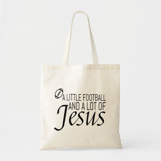 Bolso De Tela El fútbol y Jesús (Frente)