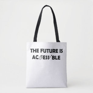 Bolso De Tela El futuro es accesible el lenguaje de Rótulo ASL B
