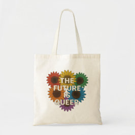 Bolso De Tela El futuro es más gay - girasoles arcoiris