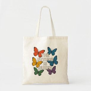 Bolso De Tela El futuro es más gay - mariposas arcoiris